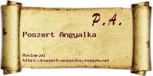 Poszert Angyalka névjegykártya